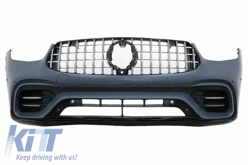 Kit de caroserie potrivit pentru Mercedes-Benz GLC Coupe Facelift C253 Sport Line (2020+) Aspect GLC63Amg cu bara de protecție, grilă, țevi de evacuare, aripi extinse-image-6315207