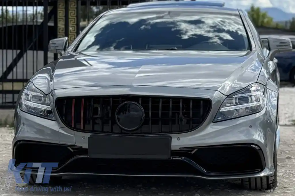 Kit de caroserie tuning tip A design 63, potrivit pentru Mercedes CLS C218 2011-2017, cu grilă cromată-image-6264918