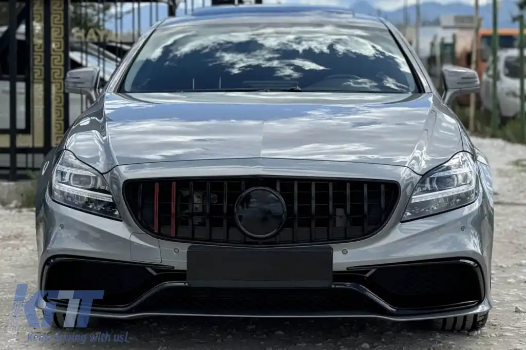 Kit de caroserie tuning tip A design 63, potrivit pentru Mercedes CLS C218 2011-2017, cu grilă cromată-image-6264919