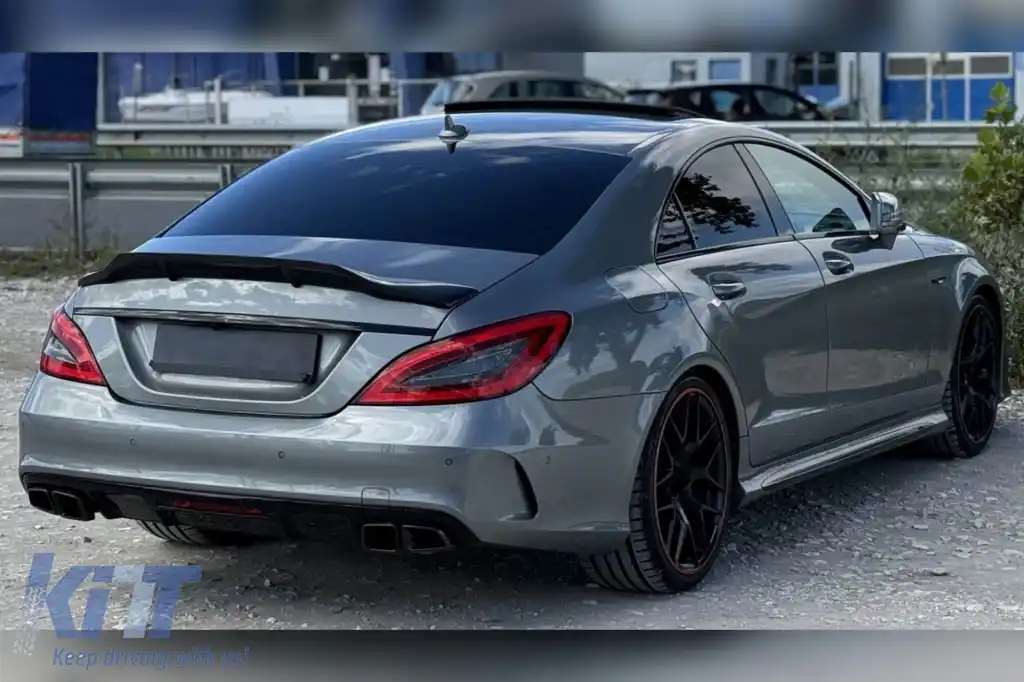 Kit de caroserie tuning tip A design 63, potrivit pentru Mercedes CLS C218 2011-2017, cu grilă cromată-image-6264922