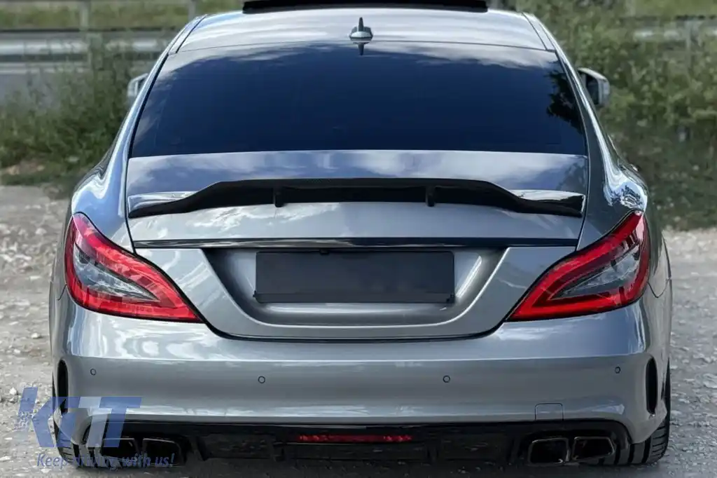 Kit de caroserie tuning tip A design 63, potrivit pentru Mercedes CLS C218 2011-2017, cu grilă cromată-image-6264924