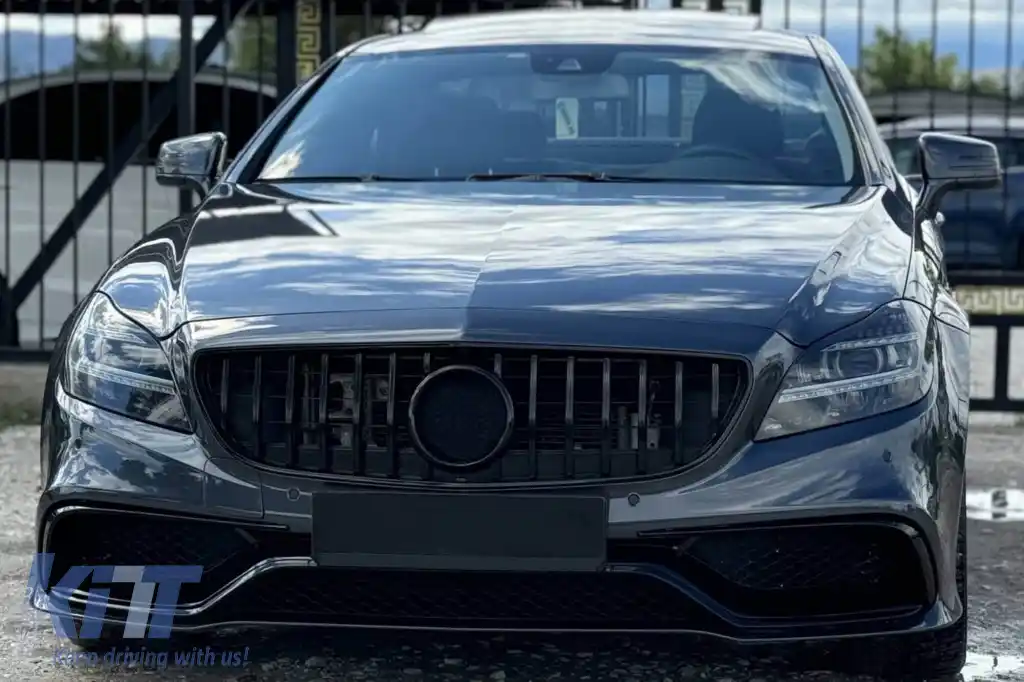 Kit de caroserie tuning tip A design 63, potrivit pentru Mercedes CLS C218 2011-2017, cu grilă cromată-image-6264926