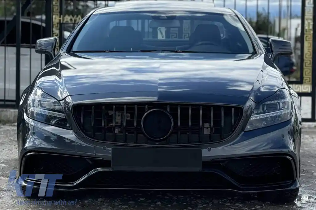 Kit de caroserie tuning tip A design 63, potrivit pentru Mercedes CLS C218 2011-2017, cu grilă cromată-image-6264927