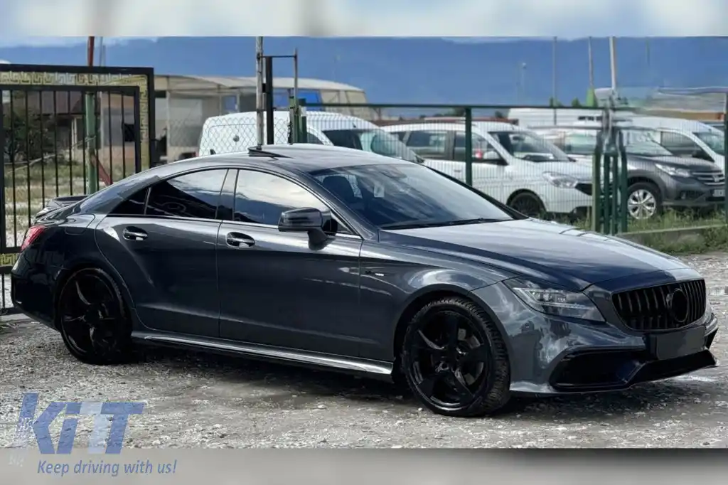 Kit de caroserie tuning tip A design 63, potrivit pentru Mercedes CLS C218 2011-2017, cu grilă cromată-image-6264928