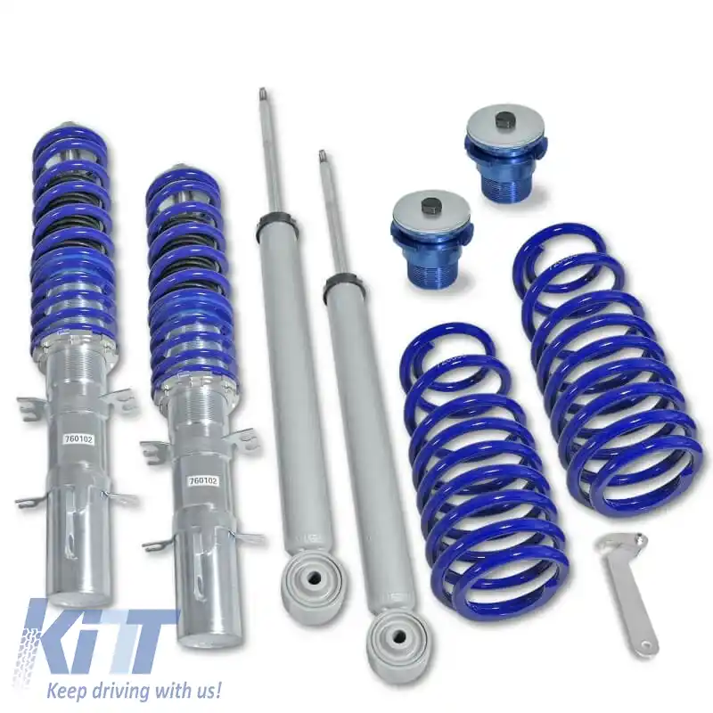 Kit de coilover Blueline potrivit pentru VW Golf 4, Audi A3 8L, Seat Leon 1M, Skoda Octavia 1U Blueline-image-6325376
