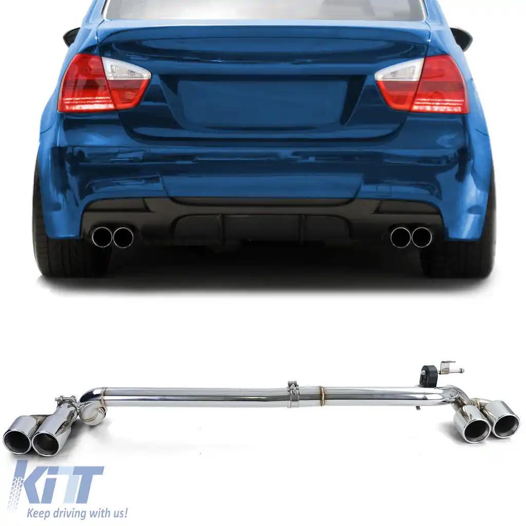 Kit de conversie duplex cu 4 țevi pentru țeava de eșapament, potrivit pentru BMW Seria 3 E90 E91 323 325 328 330