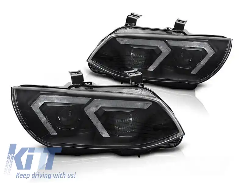 Kit de faruri cu xenon potrivit pentru BMW Seria 3 E92 coupe, E93 cabrio 2010-2013 cu bază neagră, pentru modelele cu lumini DRL din fabrică, fără AFS, stânga și dreapta