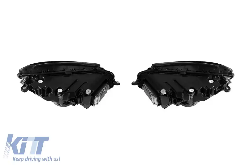 Kit de faruri LED de tuning potrivit pentru Mercedes S-Class W222 2013-2017 cu module cu pachet A Design pentru facelift W222, bază neagră, stânga și dreapta.-image-6265723