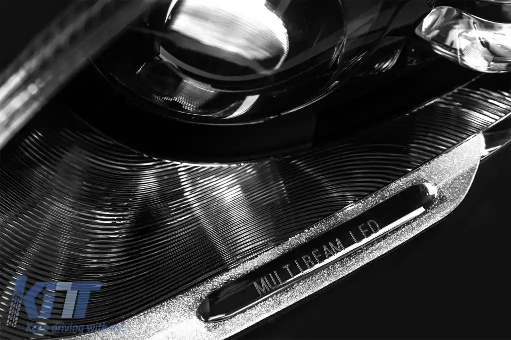 Kit de faruri LED de tuning potrivit pentru Mercedes S-Class W222 2013-2017 cu module cu pachet A Design pentru facelift W222, bază neagră, stânga și dreapta.-image-6265731