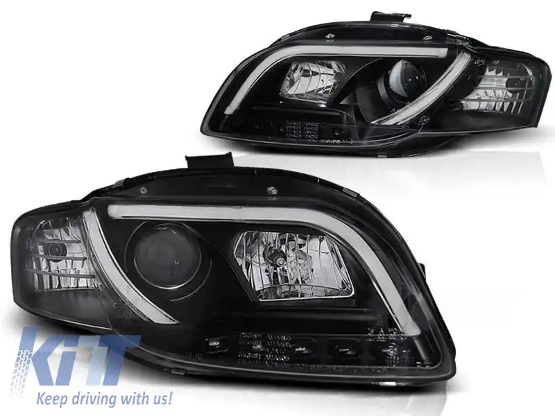 Kit de faruri tuning cu lumini LED potrivit pentru Audi A4 B7 11.2004-03.2008 sedan/combinație/cabriolet, stânga și dreapta