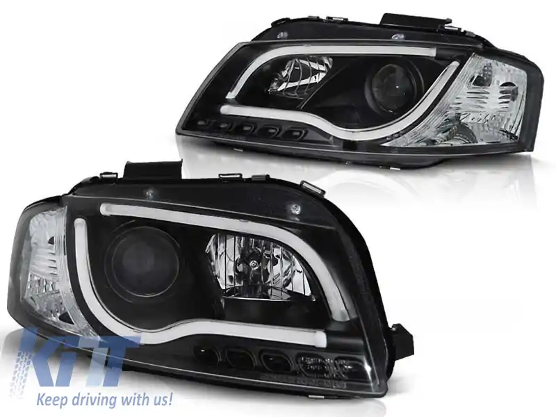 Kit de faruri tuning cu lumini LED potrivit pentru Audi A3 8P 05.2003-03.2008 3D/5D, stânga și dreapta