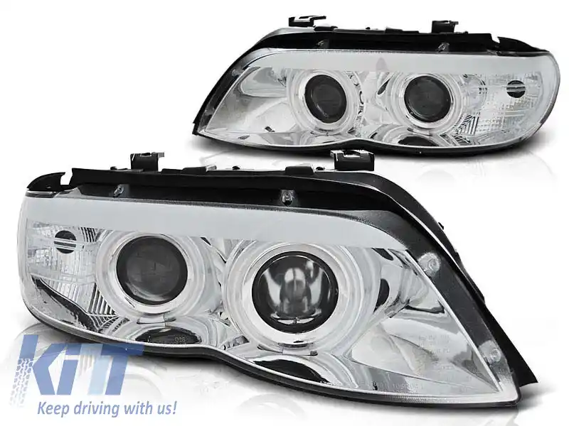 image-72-Kit de faruri tuning cu ochi de înger CCFL și bandă LED potrivit pentru BMW X5 E53 11.2003-2006, stânga și dreapta