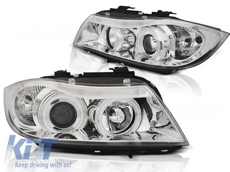 image-14-Kit de faruri tuning cu ochi de înger CCFL, potrivit pentru BMW 3 E90/E91 03.2005-08.2008, stânga și dreapta
