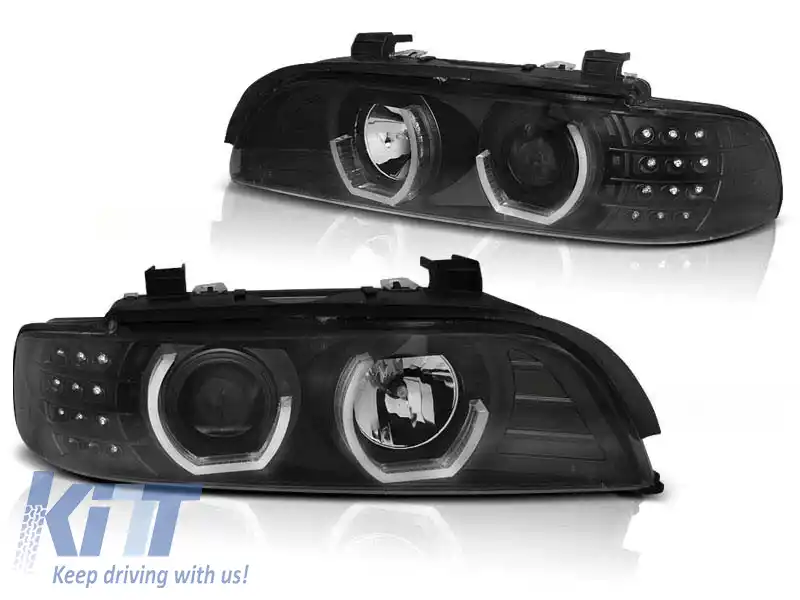 image-39-Kit de faruri tuning cu ochi de înger LED 3D, potrivit pentru BMW E39 09.1995-05.2003 sedan/combina, stânga și dreapta