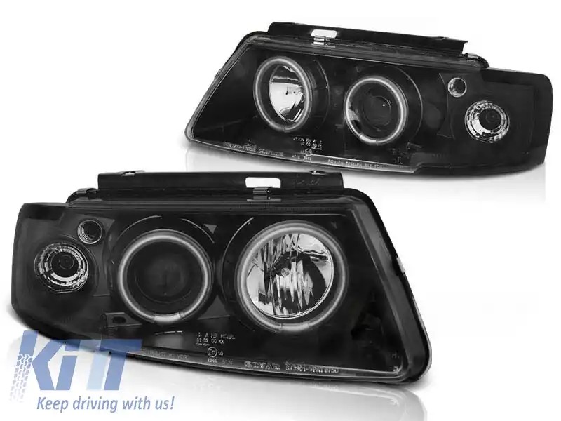 Kit de faruri tuning potrivit pentru VW PASSAT B5 3B 1996-08.2000 CCFL, stânga și dreapta