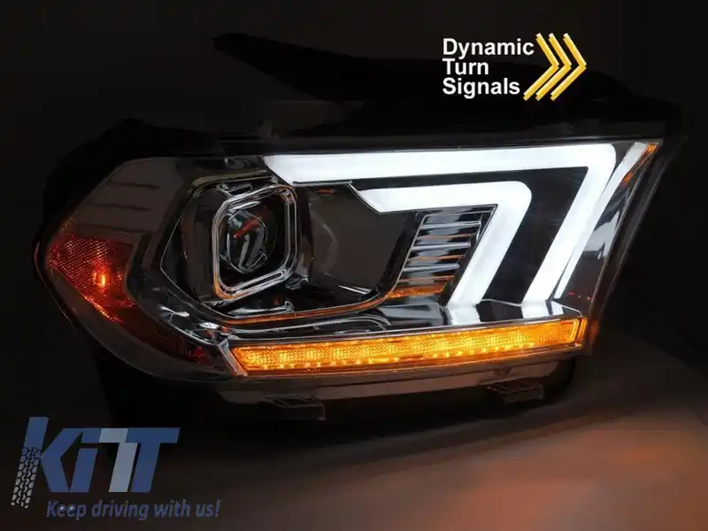 Kit de faruri xenon cu semnalizatoare dinamice potrivit pentru Dodge Durango 2010-2013 cu bază cromată-image-6238385