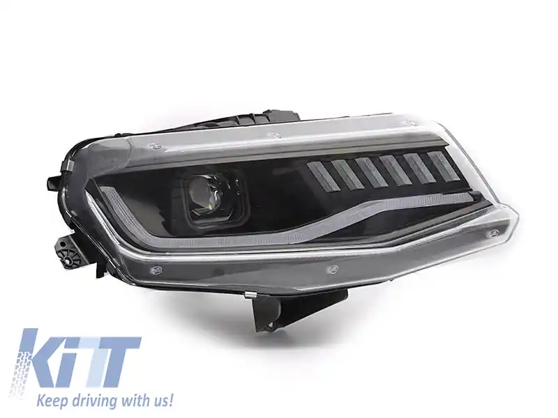 Kit de faruri xenon de tuning potrivit pentru Chevrolet Camaro 2016-2018 cu bază neagră, stânga și dreapta-image-6152785