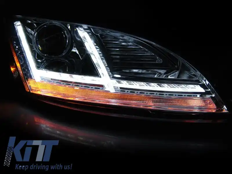 Kit de faruri xenon potrivit pentru Audi TT 8J 2010-2014 cu AFS, bază cromată, stânga și dreapta-image-6152381
