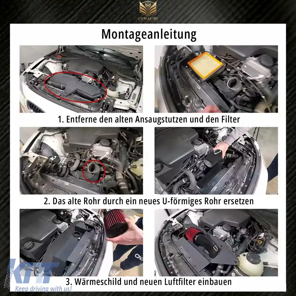 Kit de filtrare sportiv N20 Air Intake pentru BMW 4er F32 F33 F36 420 428 13-16-image-6277593