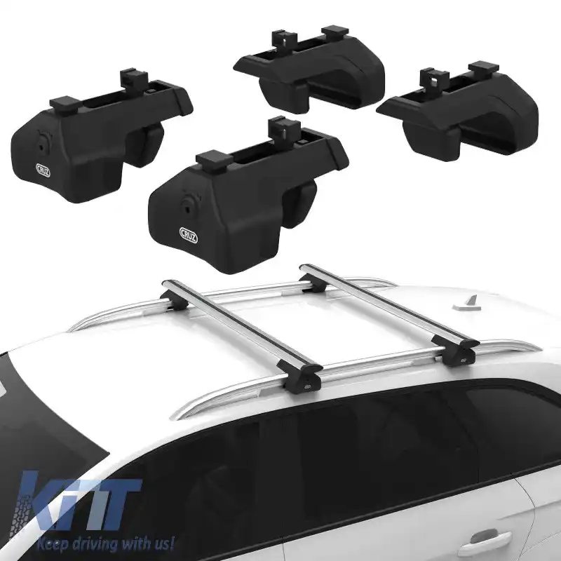 Kit de fixare potrivit pentru barele de acoperiș CRUZ sistem de balustradă ridicată 930-800 set de 4 piese-image-6325866