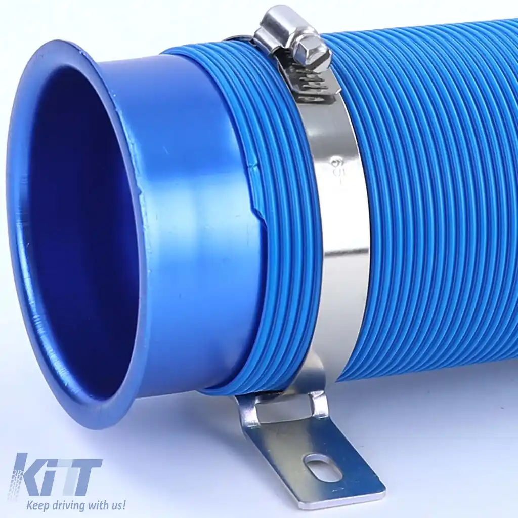 Kit de Performanță cu Aer Rece Conductă Flexibilă Albastră pentru Filtru de Aer Sport-image-6190570