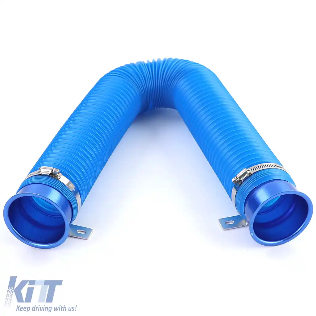 Kit de Performanță cu Aer Rece Conductă Flexibilă Albastră pentru Filtru de Aer Sport-image-6190572