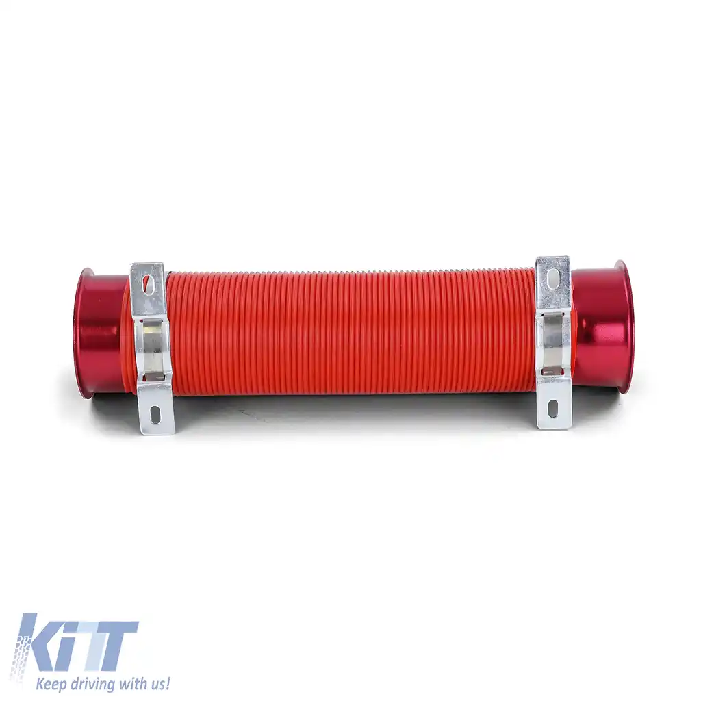Kit de Performanță cu Aer Rece Conductă Flexibilă Roșie Universală, potrivit pentru Filtru de Aer Sport-image-6190852
