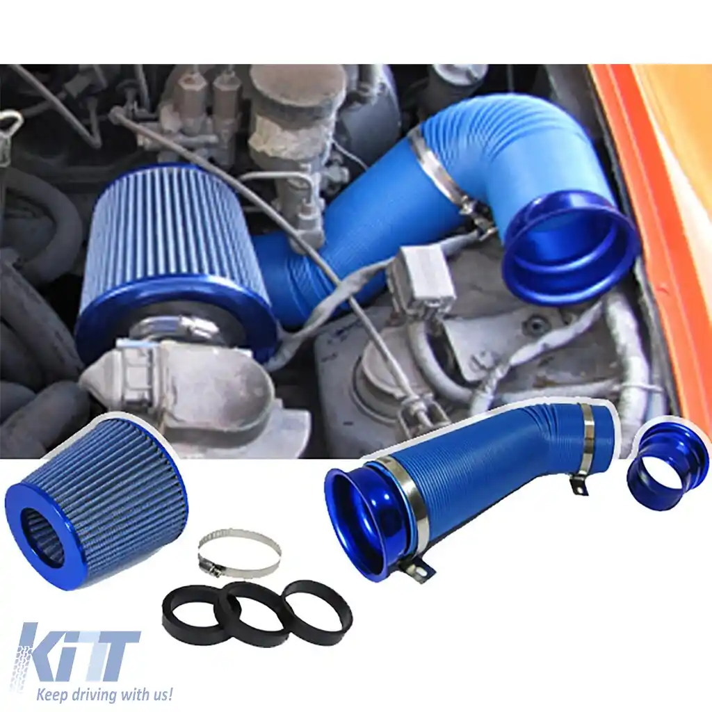 Kit de performanță cu aer rece cu set de filtru de aer sport albastru