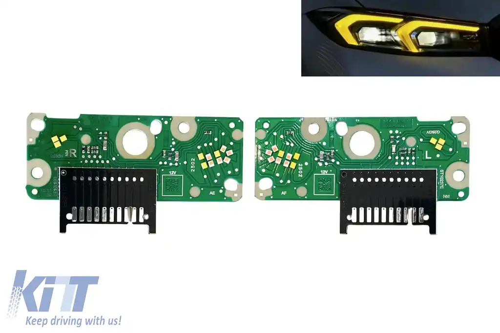 Kit de plăci pentru module 63 11 5A57073/074(Y) cu lumini DRL galbene și semnalizator în far de versiune înaltă, potrivit pentru BMW 3 G20, G21 2023-2025