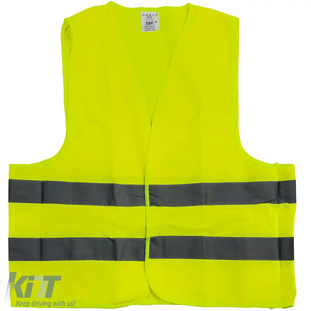 Kit de prim ajutor auto set 3 în 1 prim ajutor DIN 13164 + vestă de siguranță + triunghi de avertizare-image-6207091