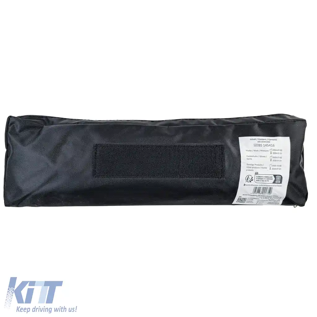 Kit de prim ajutor auto set 3 în 1 prim ajutor DIN 13164 + vestă de siguranță + triunghi de avertizare-image-6207095