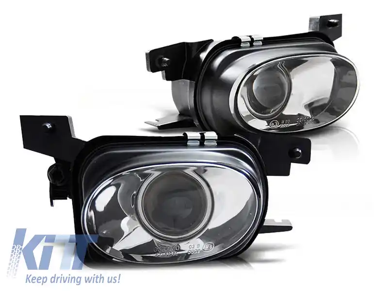 Kit de proiectoare A Design cu lentilă potrivit pentru Mercedes E-Class W211 2003-2006 crom, stânga + dreapta