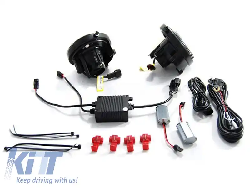 Kit de proiectoare cu ochi de înger potrivit pentru Mini Cooper R55/R56/R57/R58/R59/R60 crom, stânga + dreapta