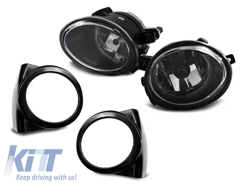 Kit de proiectoare tip M technik, M3 cu capace potrivit pentru BMW Seria 3 E46 1998-2005 sedan, coupe, break, bază cromată, stânga + dreapta