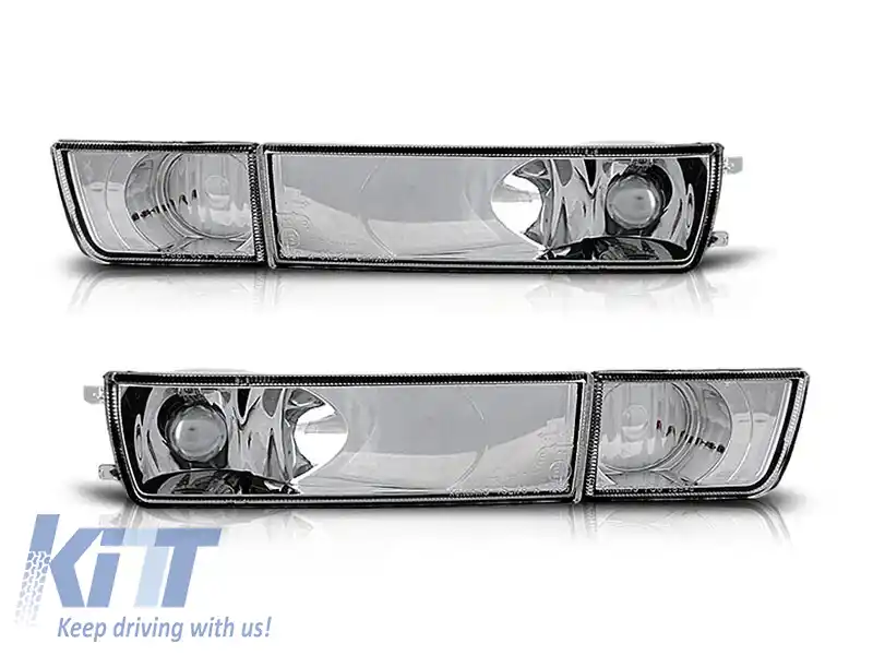 image-1-Kit de semnale de tuning potrivit pentru VW Golf III 1991-1997/Vento 1992-1998 cu bază cromată stânga + dreapta