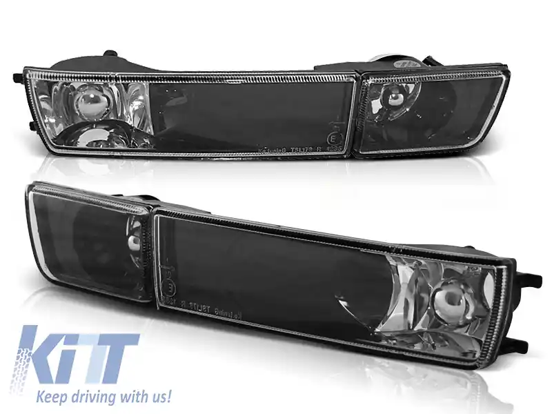 Kit de semnalizatoare de tuning potrivit pentru far pentru VW Golf III 1991-1997/Vento 1992-1998 fumurii stânga + dreapta