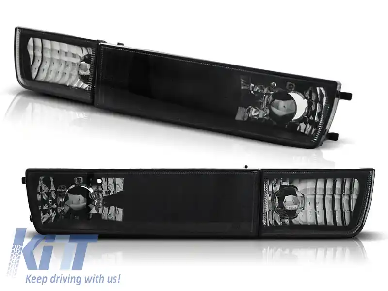 Kit de semnalizatoare de tuning potrivit pentru VW Golf III 1991-1997/Vento 1992-1998 cu bază neagră stânga + dreapta