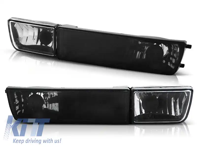 Kit de semnalizatoare de tuning potrivit pentru VW Golf III 1991-1997/Vento 1992-1998 cu bază neagră stânga + dreapta