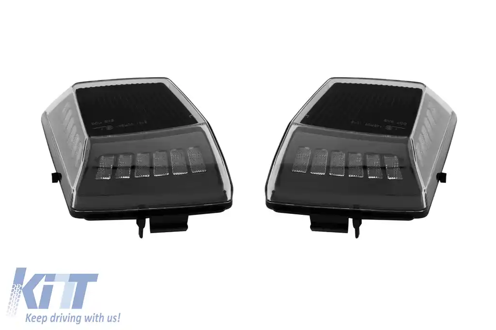 Kit de semnalizatoare LED laterale potrivit pentru Mercedes G-Class W464 2018-2024 cu bază neagră, stânga + dreapta