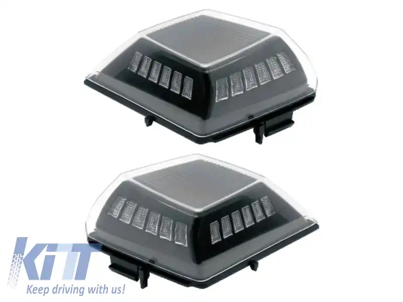 Kit de semnalizatoare LED laterale potrivit pentru Mercedes G-Class W464 2018-2024 cu bază fumurie, stânga + dreapta