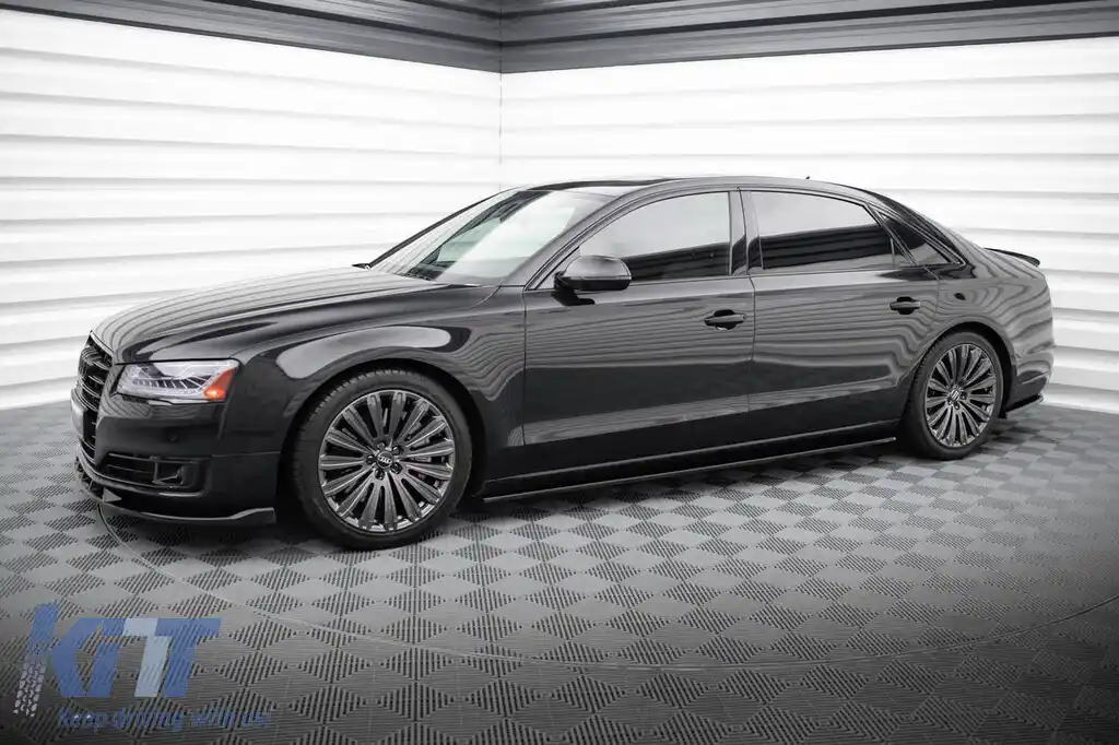 Kit de spoilere Maxton Design potrivit pentru bara frontală, bara din spate și portbagajul Audi A8 D4 2013-2017, cu ampatament lung-image-6235729