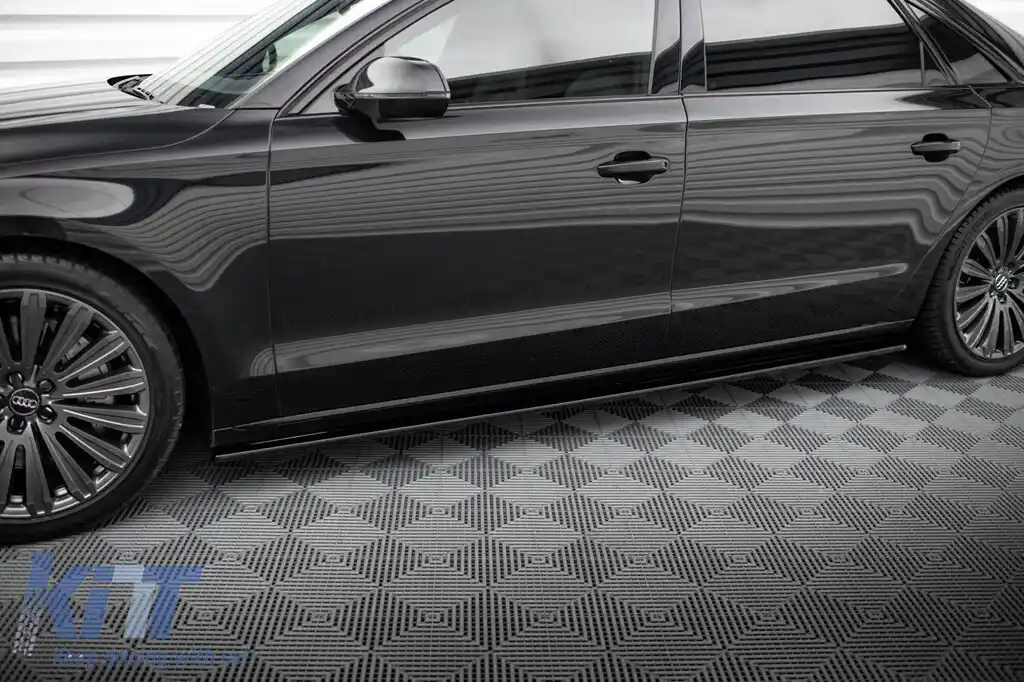 Kit de spoilere Maxton Design potrivit pentru bara frontală, bara din spate și portbagajul Audi A8 D4 2013-2017, cu ampatament lung-image-6235733