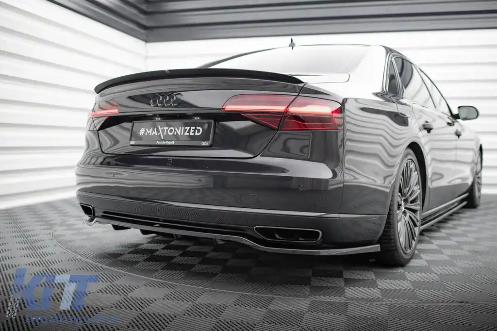 Kit de spoilere Maxton Design potrivit pentru bara frontală, bara din spate și portbagajul Audi A8 D4 2013-2017, cu ampatament lung-image-6235737