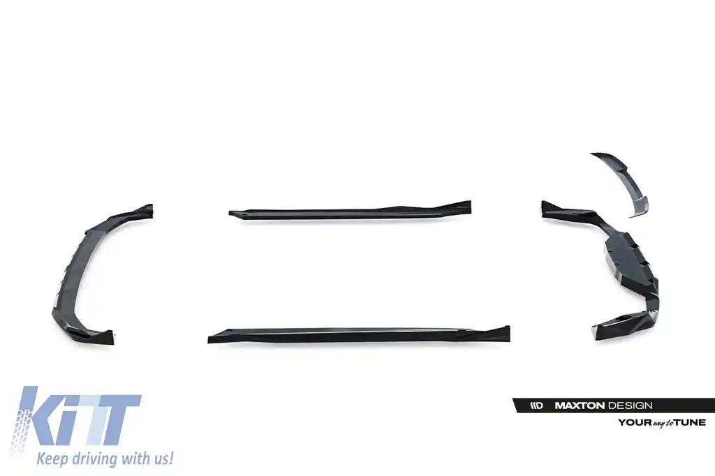 Kit de spoilere Maxton Design potrivit pentru praguri, bara frontală, bara spate și portbagaj pentru BMW X2 U10 cu pachet M după 2023, vopsit în lac negru-image-6236287