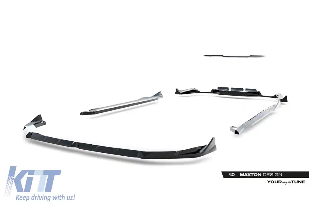 Kit de spoilere Maxton Design potrivit pentru praguri, bara frontală, bara spate și portbagaj pentru BMW X2 U10 cu pachet M după 2023, vopsit în lac negru-image-6236288