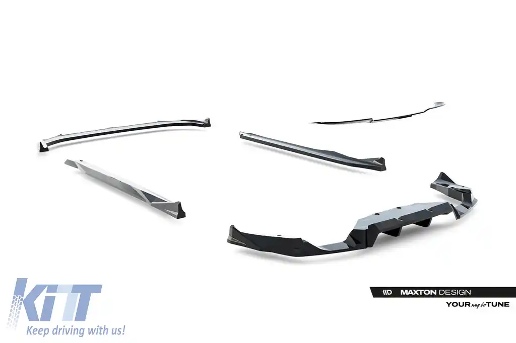 Kit de spoilere Maxton Design potrivit pentru praguri, bara frontală, bara spate și portbagaj pentru BMW X2 U10 cu pachet M după 2023, vopsit în lac negru-image-6236289