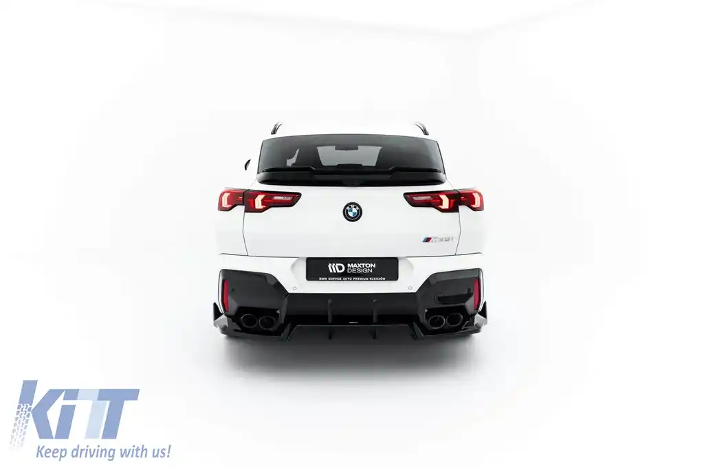 Kit de spoilere Maxton Design potrivit pentru praguri, bara frontală, bara spate și portbagaj pentru BMW X2 U10 cu pachet M după 2023, vopsit în lac negru-image-6236295