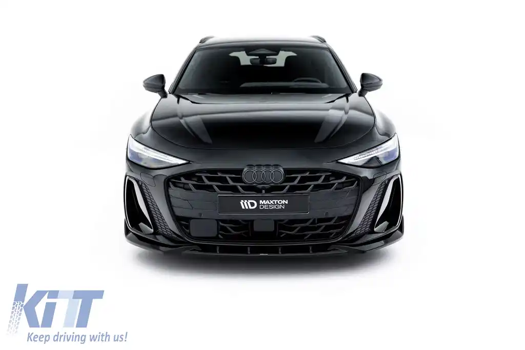 Kit de spoilere Maxton Design tip S-Line versiunea 2, potrivit pentru praguri laterale, bara frontală, bara spate și acoperișul Audi A6 S-Line Avant C9 după 2025, lac negru-image-6235687