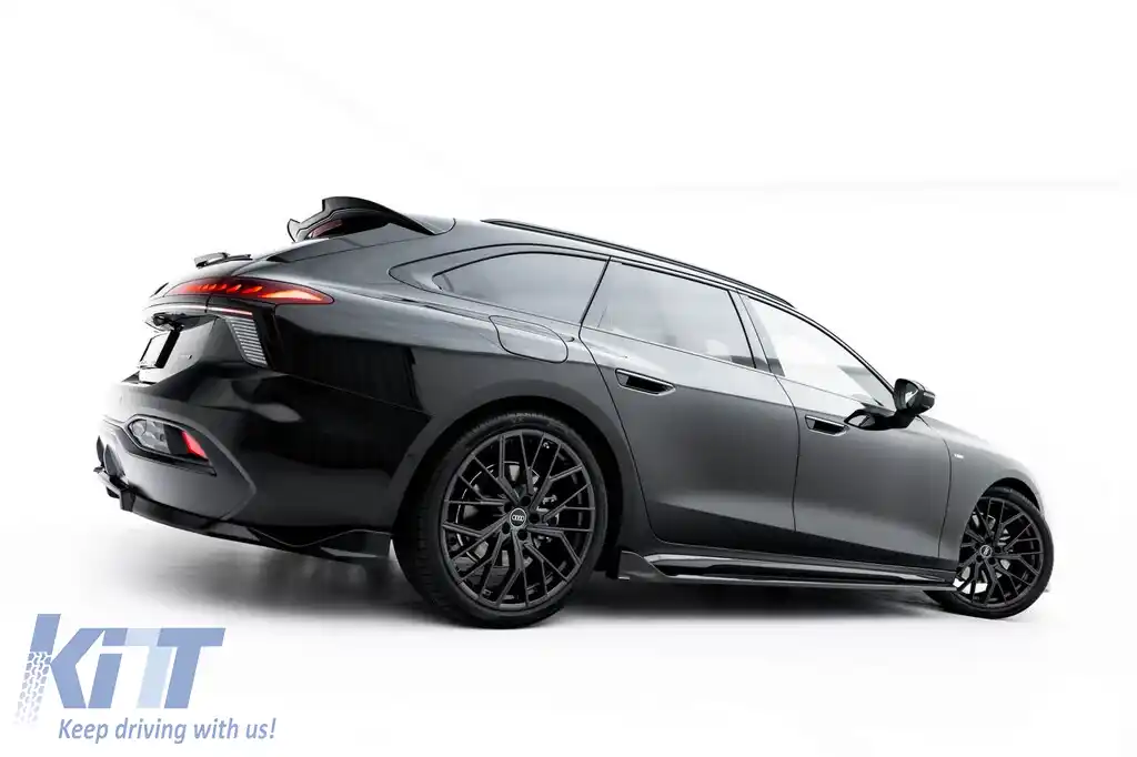 Kit de spoilere Maxton Design tip S-Line versiunea 2, potrivit pentru praguri laterale, bara frontală, bara spate și acoperișul Audi A6 S-Line Avant C9 după 2025, lac negru-image-6235709