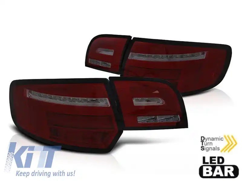 Kit de stopuri LED de tuning potrivit pentru Audi A3 8P sportback 2003-2008 bază fumurie, stânga și dreapta